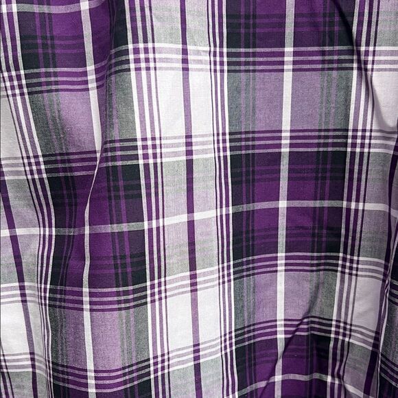 Coldwater Creek Violet Checkered Button-Up Shirt - Picture 5 of 5